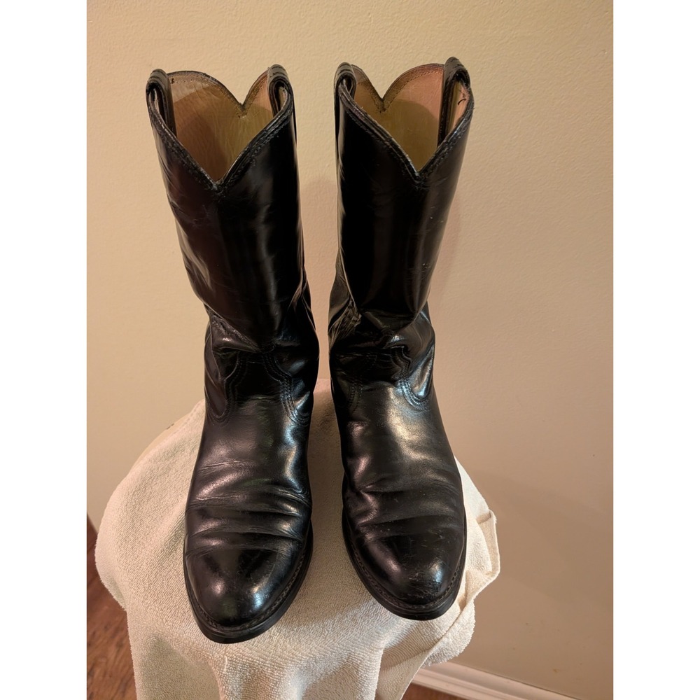 Acme Boots Mens Black Roper Cowboy Size 10D Made in the USA.01001 9080 443 460